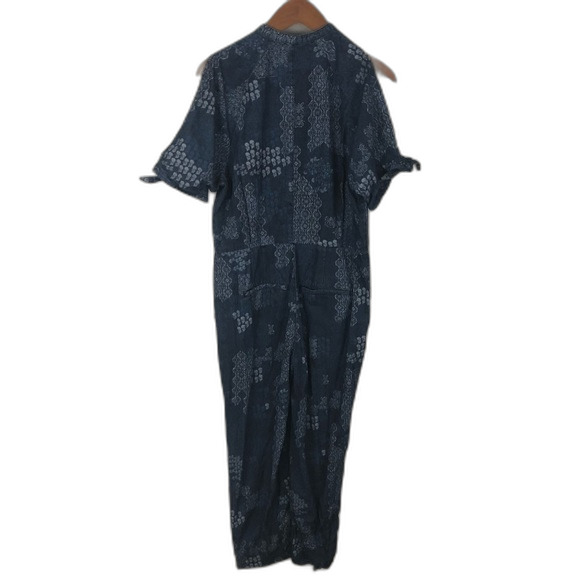 Free People Blue Aztec Jumpsuit Size Small - Picture 2 of 16